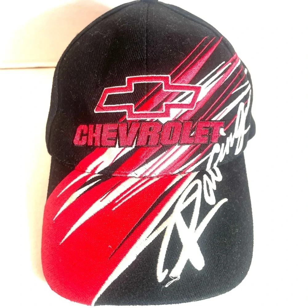 Chevrolet Racing Embroidered Black Red Adjustable Baseball Cap Hat